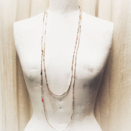 Terracotta 、AfricanRecordbeads  Longnecklace