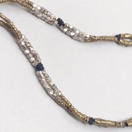 Quartz Top   Necklace/Romanglassbeads、Ethiopian Metalbeads