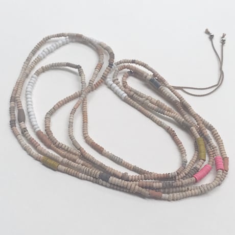 Terracotta 、AfricanRecordbeads  Longnecklace