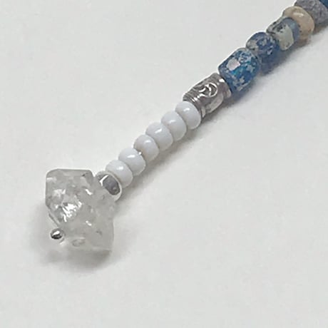 Romanglassbeads× ×Venetianglassbeads×Quartz    Earrings