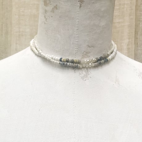 Romanglassbeads×Venetian  Beads Necklace (4wrapBracelet)