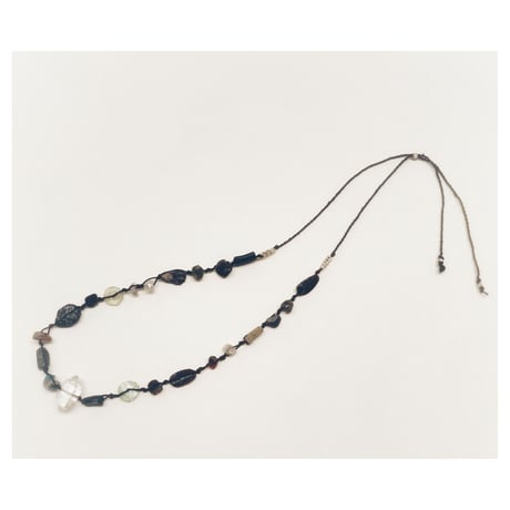 Harkimequartz& Romanglass   Necklace