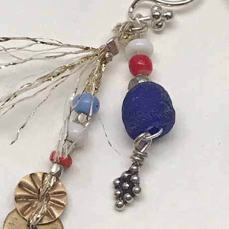 Old Sequins(spangle)×Africanglassbeads   Earrings
