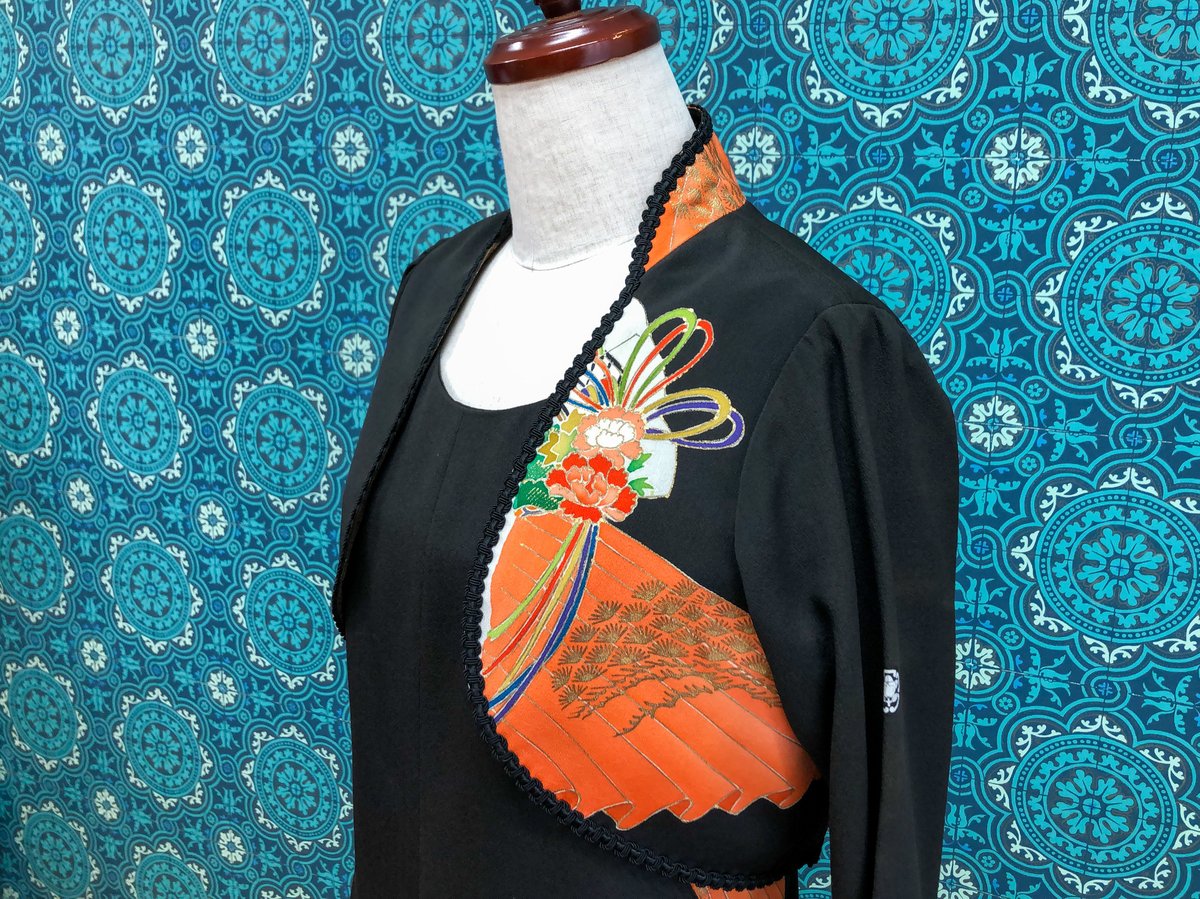 着物リメイクデザインサンプル／ ボレロ （受注サンプル,非売品
