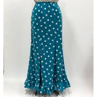 ニットスカートNSK-016 水玉ベロア 紺×赤 Lサイズ | アトリエプリマ