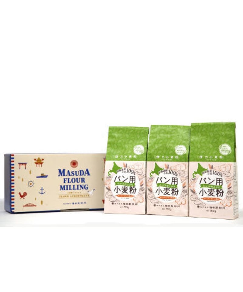 ふっくら仕上がるパン用小麦粉700g×3 | 増田製粉所Webストア