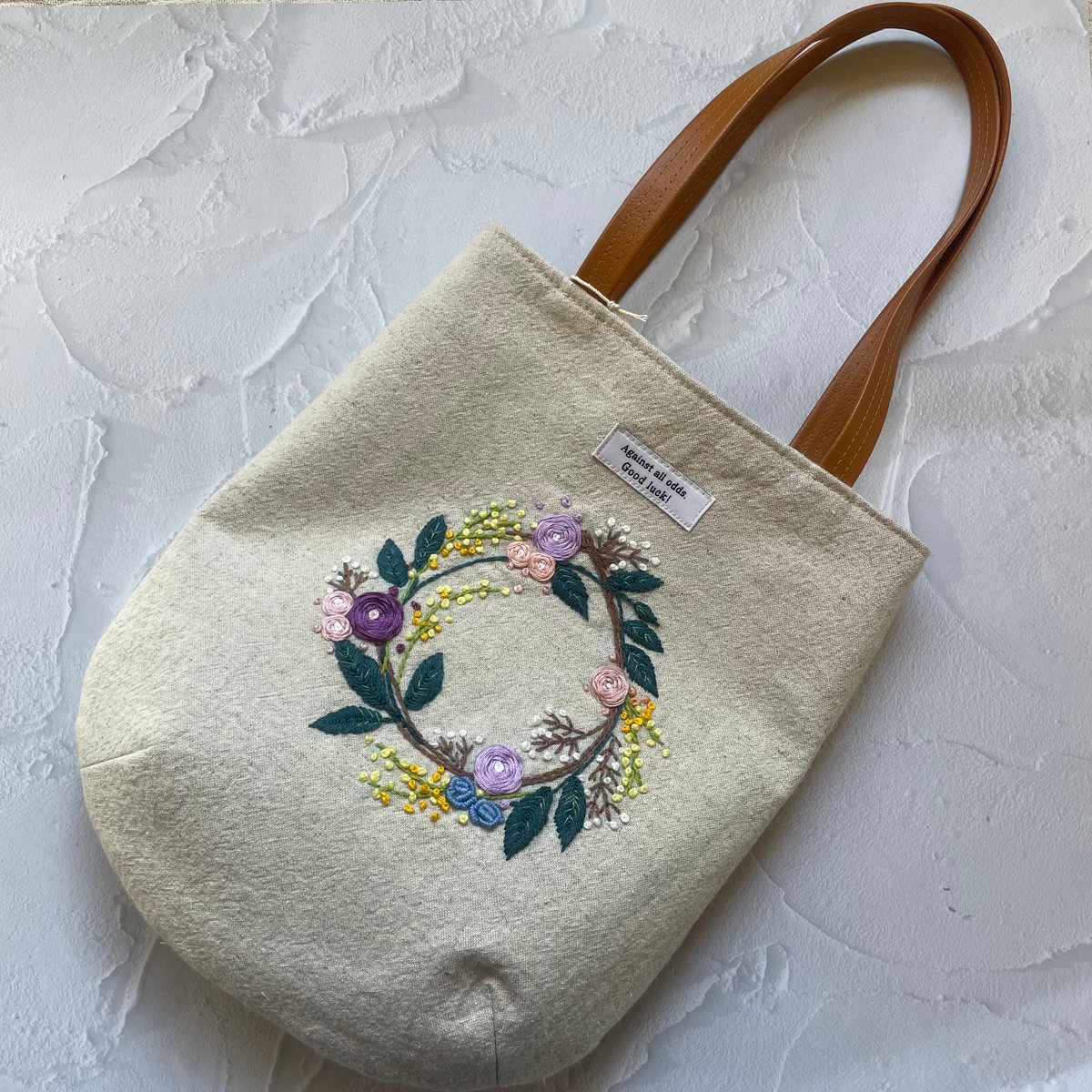 ハンドメイド刺繍手提げバッグ 2-9 | zakka hanon ハンドメイド刺繍手提げバッグ 2-9 | zakka hanon