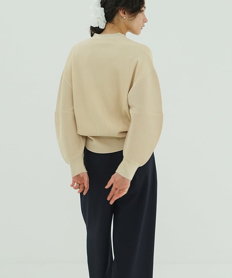 CLANE - CURVED SLEEVE KNIT CARDIGAN【10106-2073】