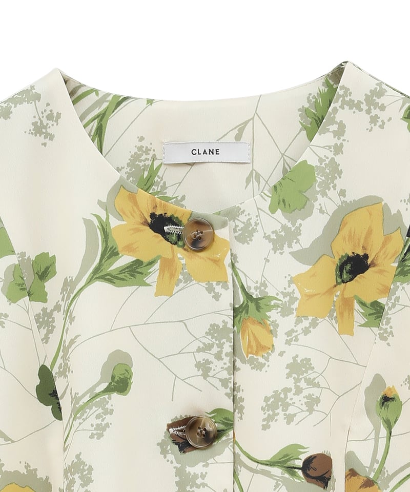 CLANE - SCARF FLOWER RIBBON TOPS【18122-4062】 |