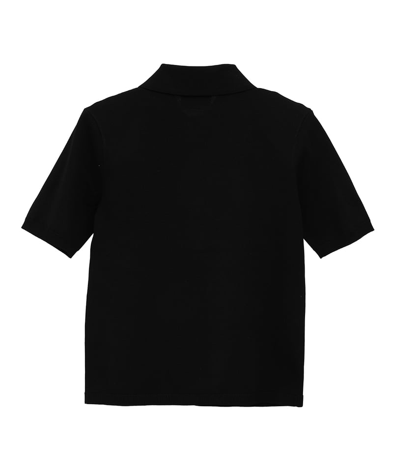 CLANE - SHOULDER PADS POLO KNIT TOPS【18106-2192