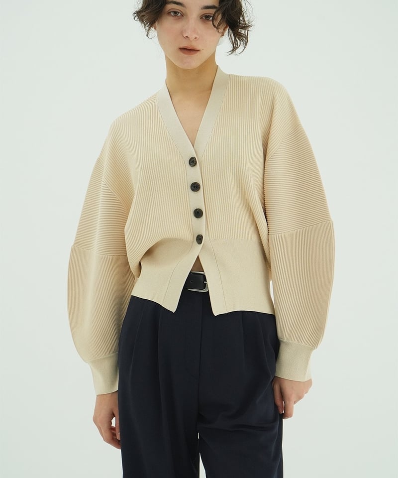 トップス CLANE CURVED SLEEVE KNIT CARDIGAN CLANE - CURVED SLEEVE KNIT CARDIGAN【10106-2073】