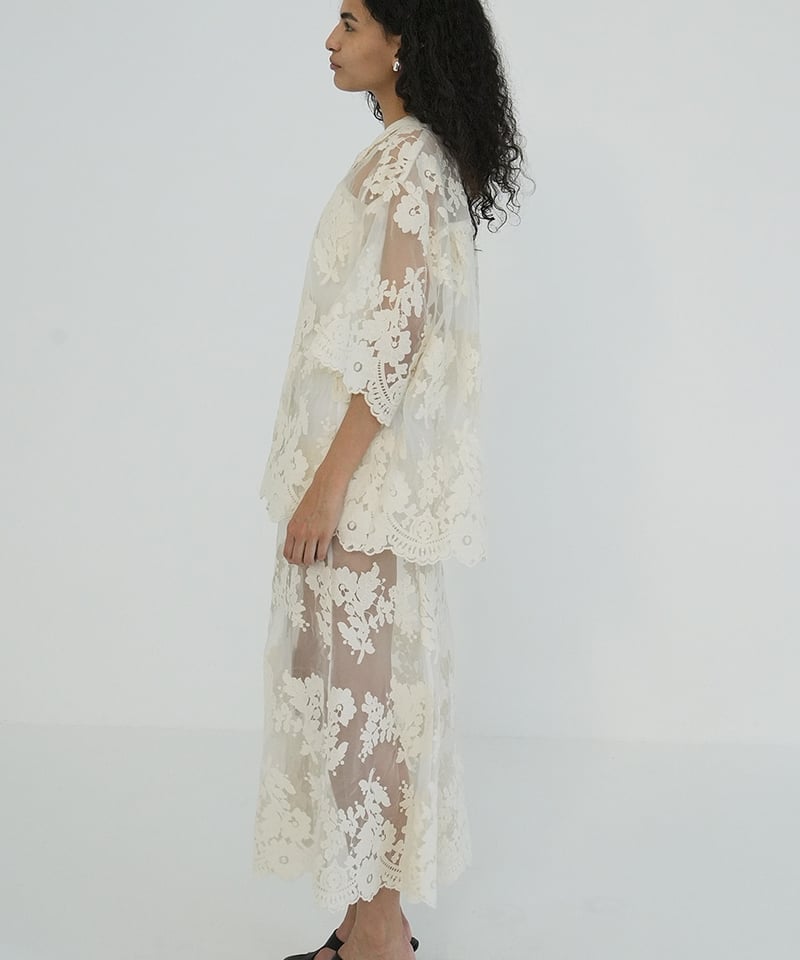CLANE - SHEER FROWER LACE SHIRT【18122-4162】 | T