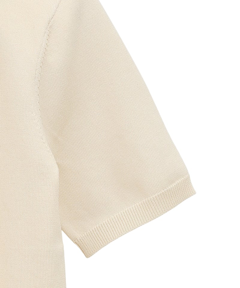 CLANE - SHOULDER PADS POLO KNIT TOPS【18106-2192