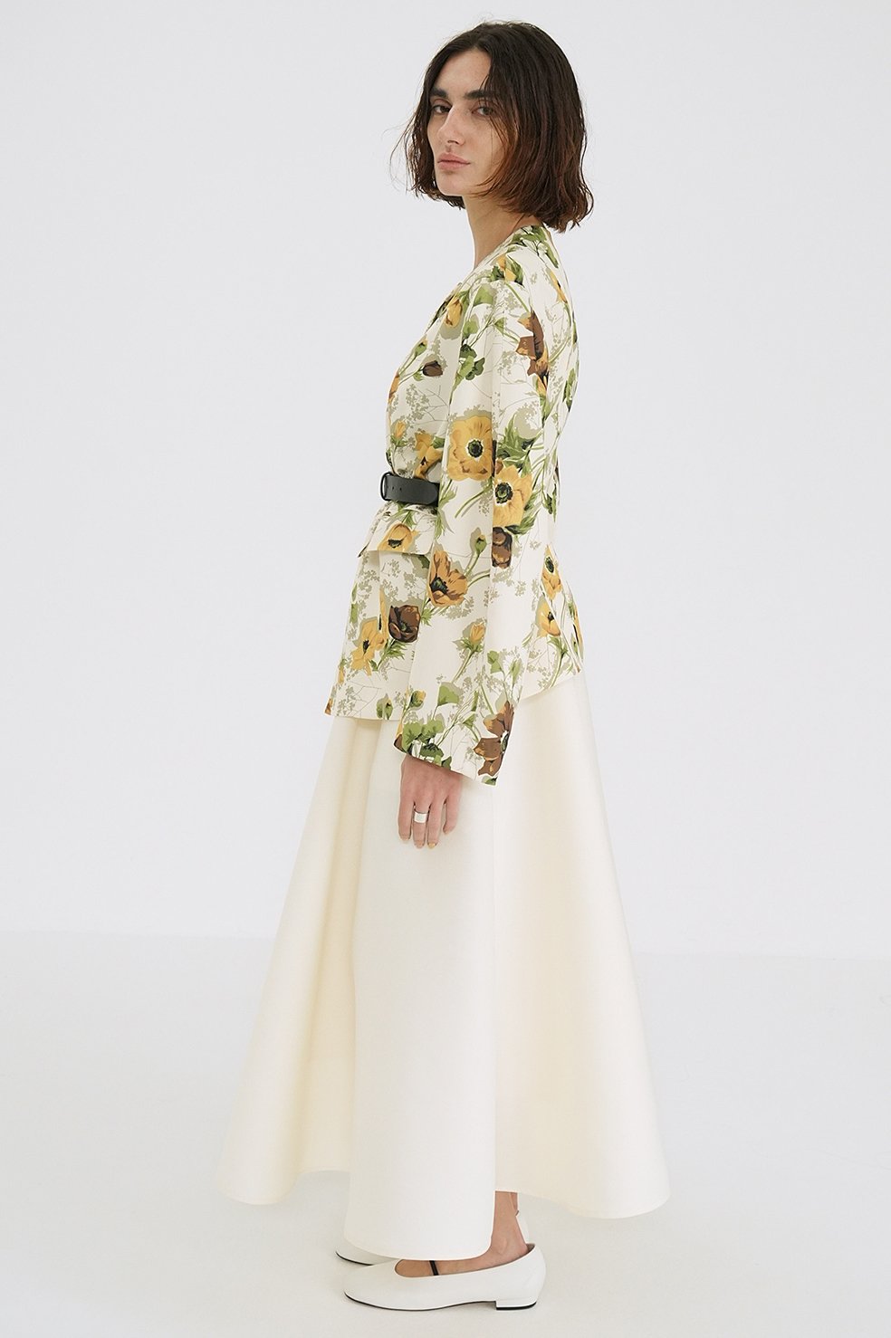CLANE - SCARF FLOWER RIBBON TOPS【18122-4062】 |