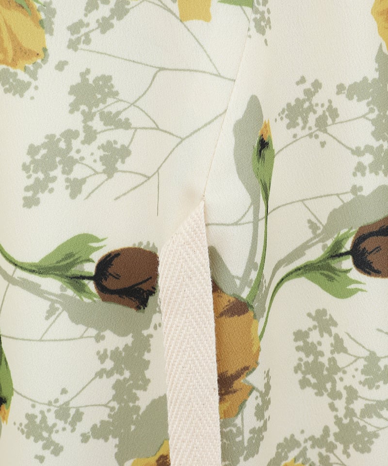 CLANE - SCARF FLOWER RIBBON TOPS【18122-4062】 |
