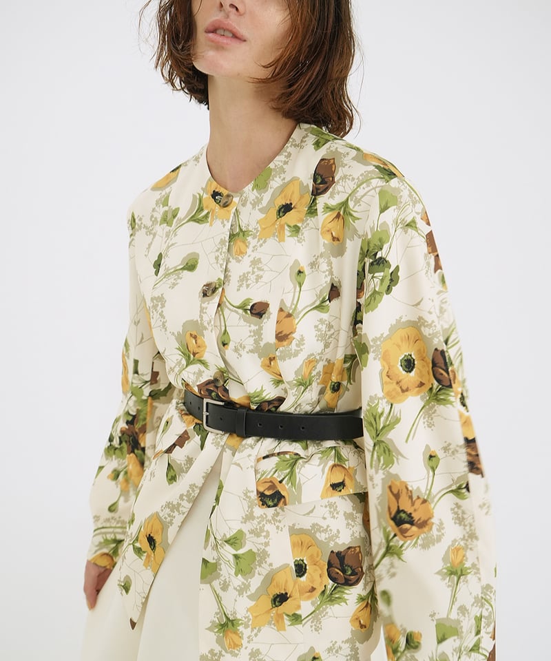 CLANE - SCARF FLOWER RIBBON TOPS【18122-4062】 |