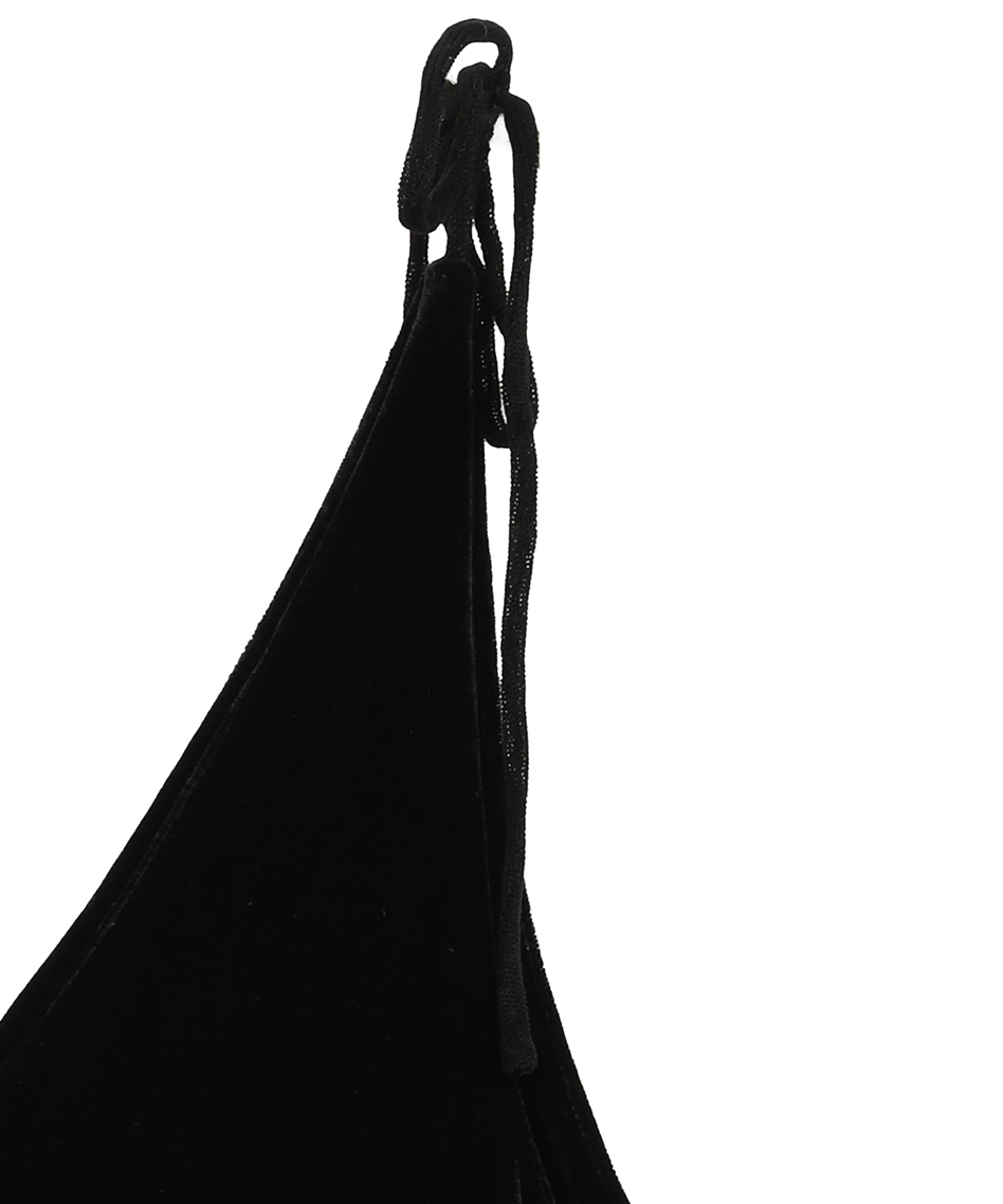 CLANE - VELOUR SHOULDER RIBBON CAMISOLE TOPS【18