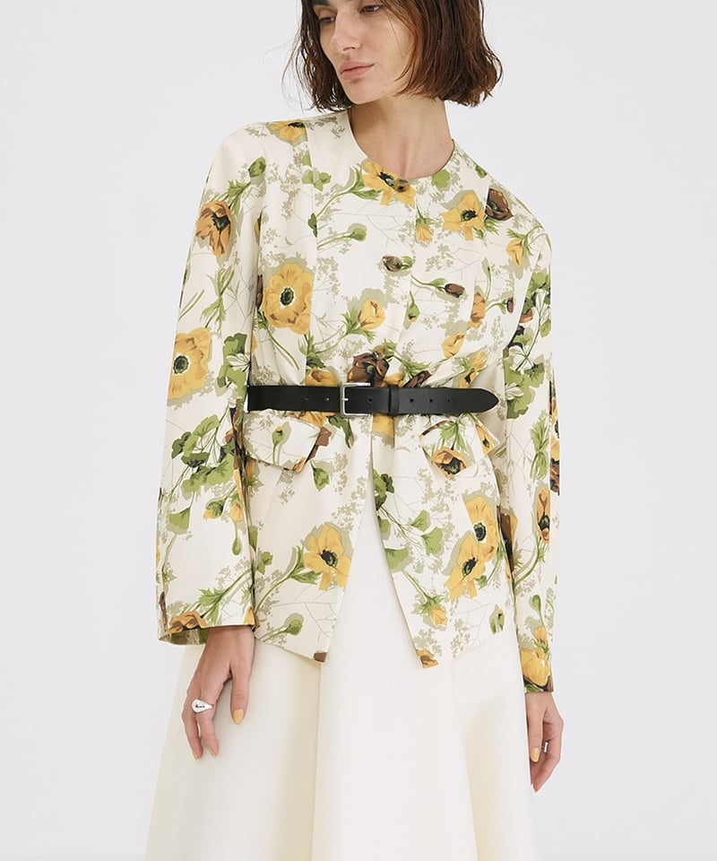 CLANE - SCARF FLOWER RIBBON TOPS【18122-4062】 | 