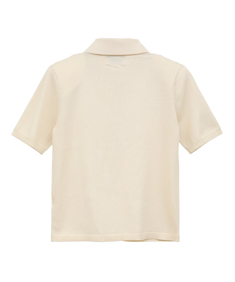 CLANE - SHOULDER PADS POLO KNIT TOPS【18106-2192