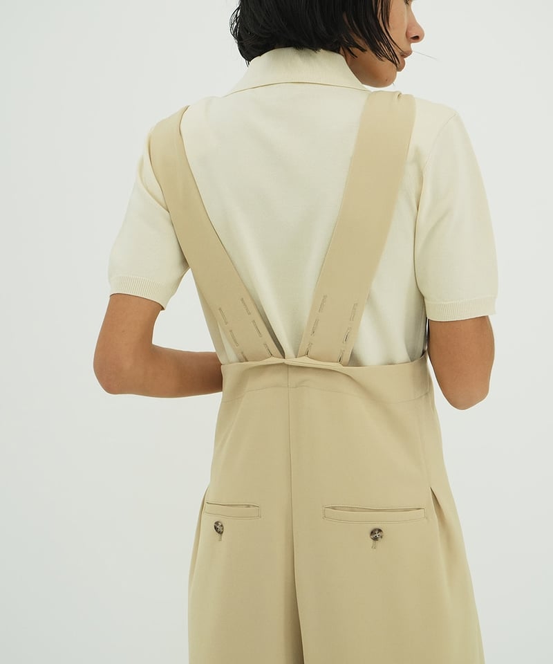 CLANE - SHOULDER PADS POLO KNIT TOPS【18106-2192