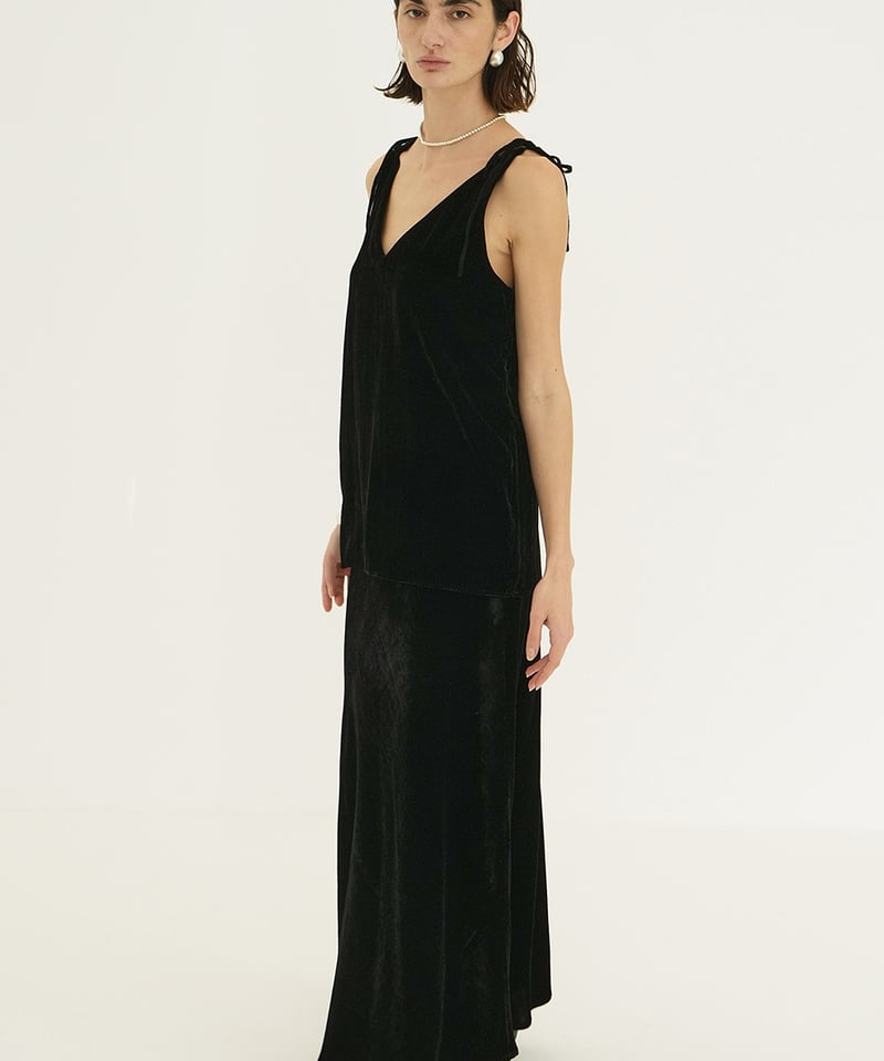 最終金額VELOUR SHOULDER RIBBON CAMISOLE TOPS CLANE - VELOUR SHOULDER RIBBON CAMISOLE TOPS【18