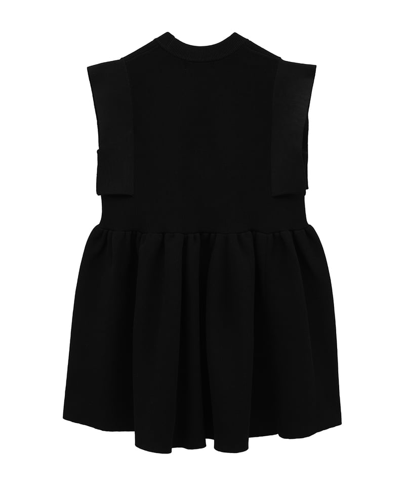 CLANE SQUARE SLEEVE GATHER KNIT TOPS 未使用 CLANE - 【25SS】 SQUARE SLEEVE GATHER KNIT TOPS - GREEN | スクエア