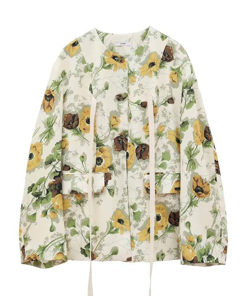 CLANE - SCARF FLOWER RIBBON TOPS【18122-4062】 |