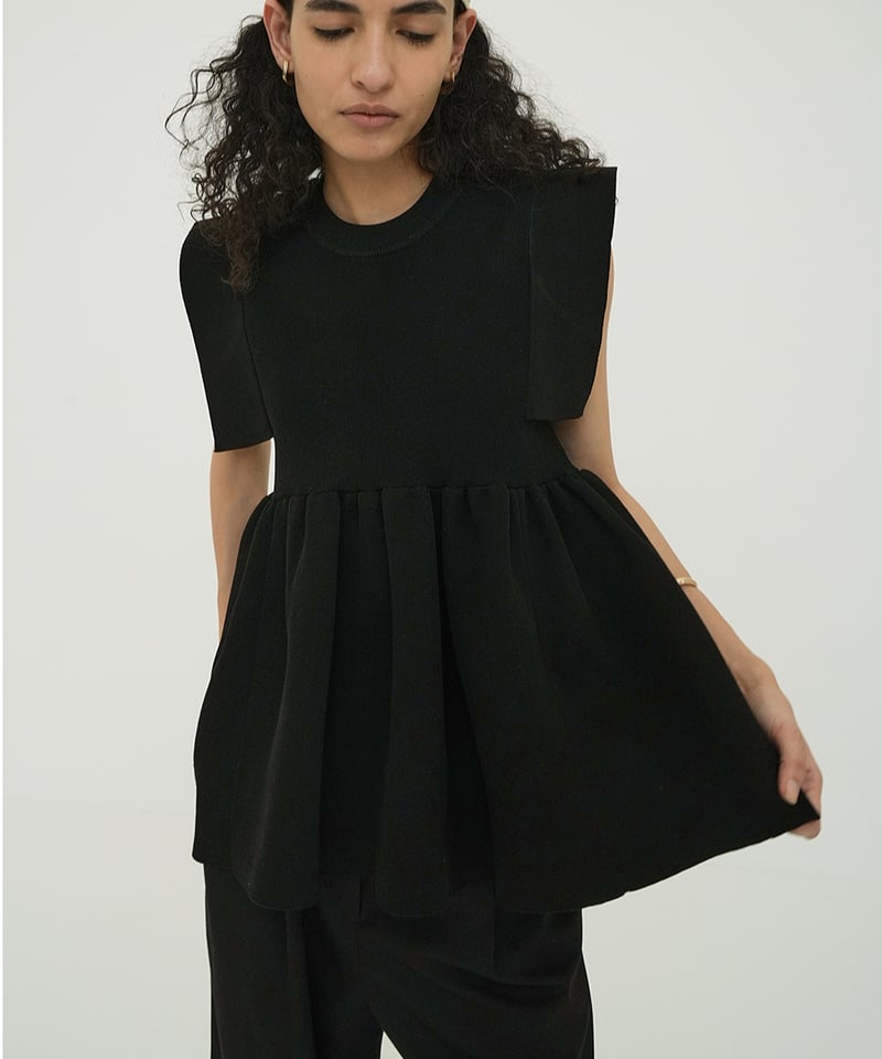 CLANE SQUARE SLEEVE KNIT TOPS 【完売カラー】 CLANE/クラネ】SQUARE SLEEVE KNIT TOPS/スクエアスリーブトップス