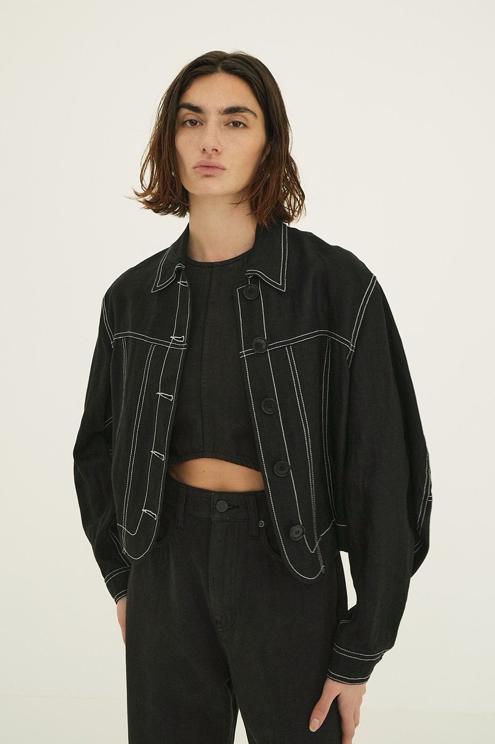 CLANE (クラネ)18103-0462 LINEN SHIRT JACKET CLANE - LINEN SHIRT JACKET【18103-0462】 | THE DAY