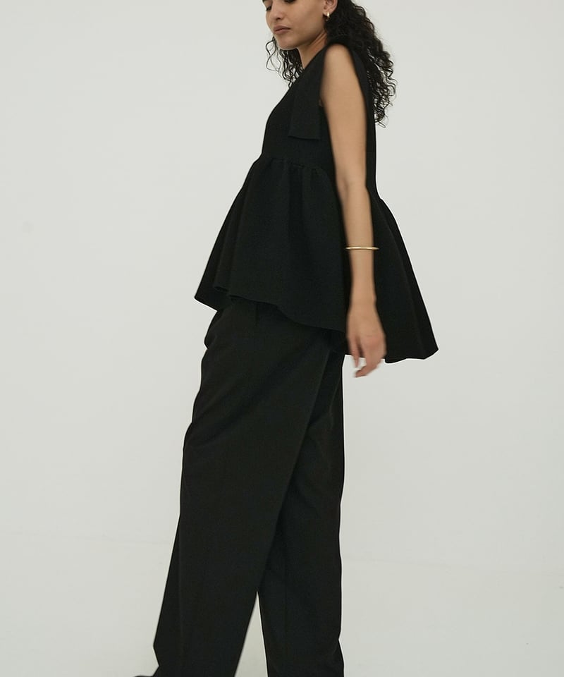 CLANE SQUARE SLEEVE KNIT ブラック2 CLANE クラネ “ SQUARE SLEEVE KNIT TOPS” スクエアスリーブニッ
