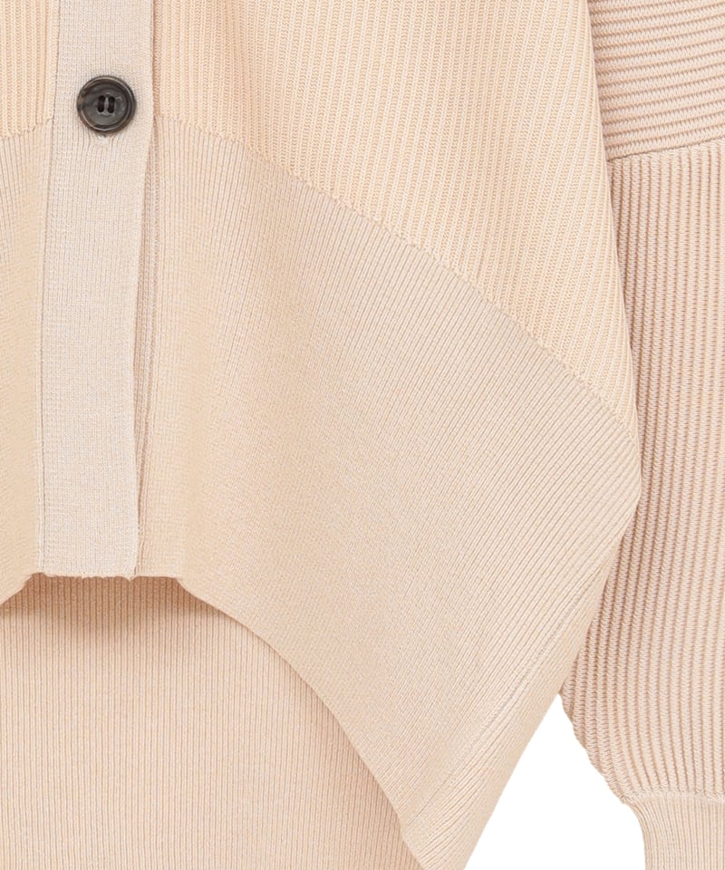 CLANE - CURVED SLEEVE KNIT CARDIGAN【10106-2073】