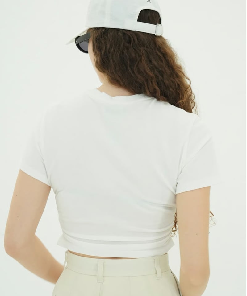 CLANE - SHIRRED HEM COMPACT TOPS【10105-1063】 |