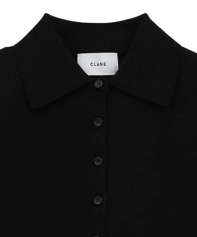 CLANE - SHOULDER PADS POLO KNIT TOPS【18106-2192