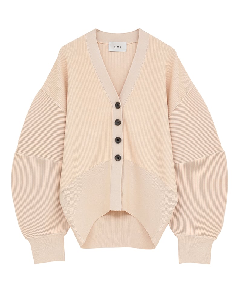 CLANE - CURVED SLEEVE KNIT CARDIGAN【10106-2073】