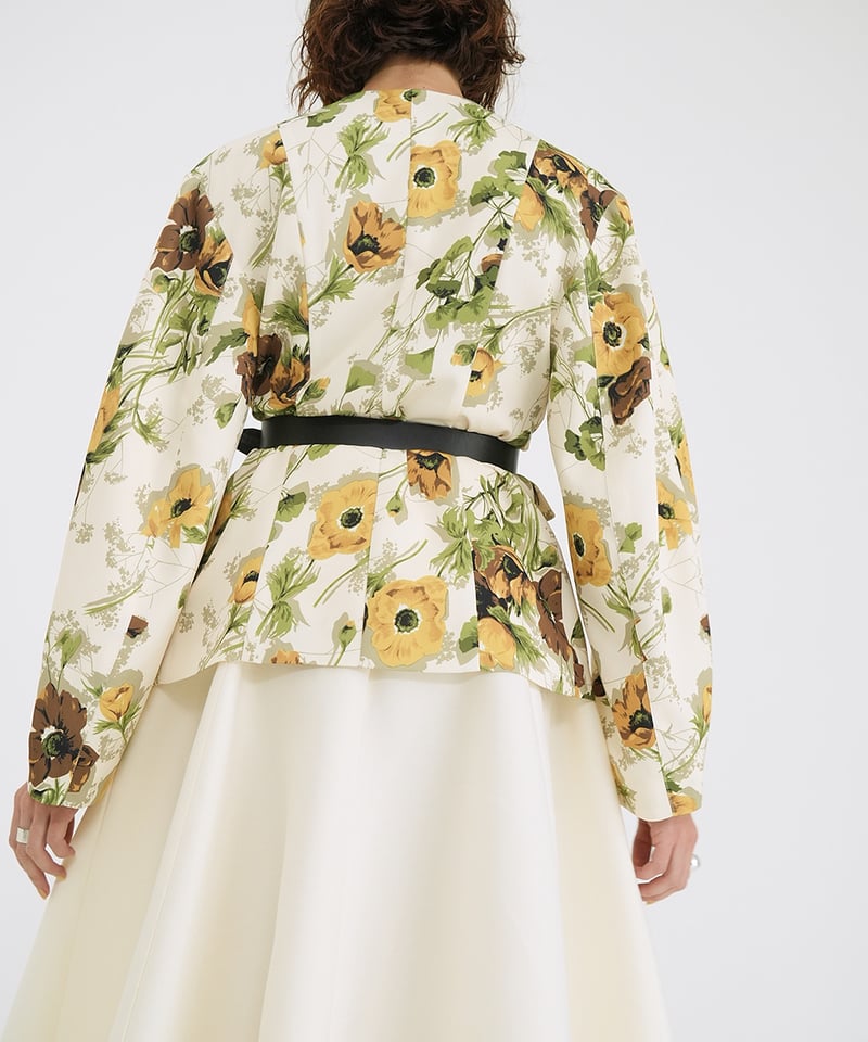 CLANE - SCARF FLOWER RIBBON TOPS【18122-4062】 | 