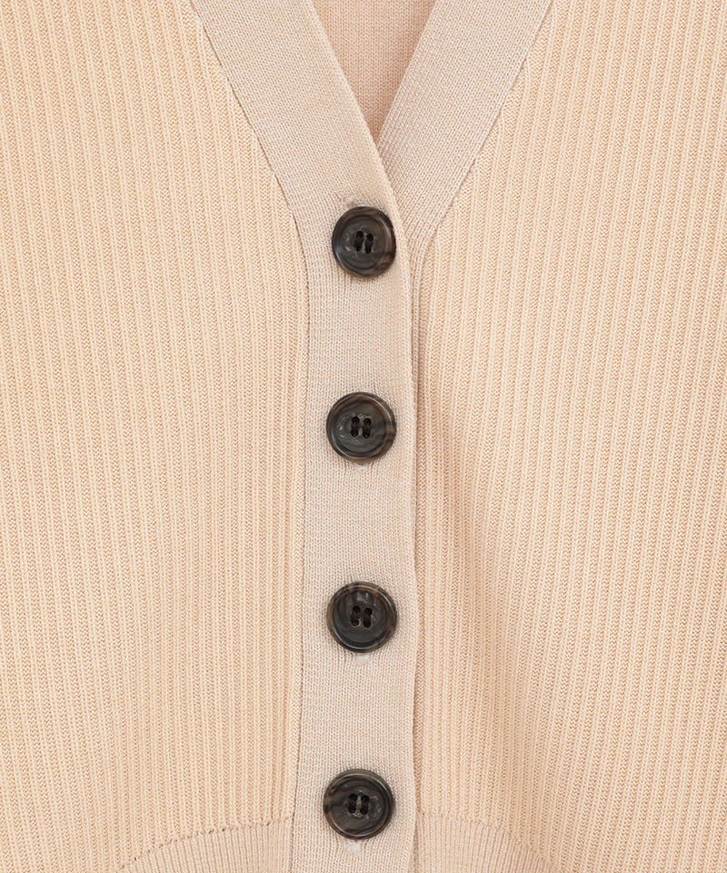 CLANE - CURVED SLEEVE KNIT CARDIGAN【10106-2073】