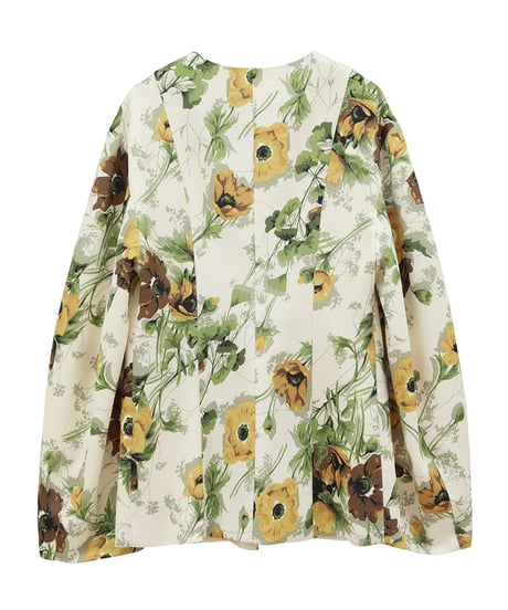 CLANE - SCARF FLOWER RIBBON TOPS【18122-4062】