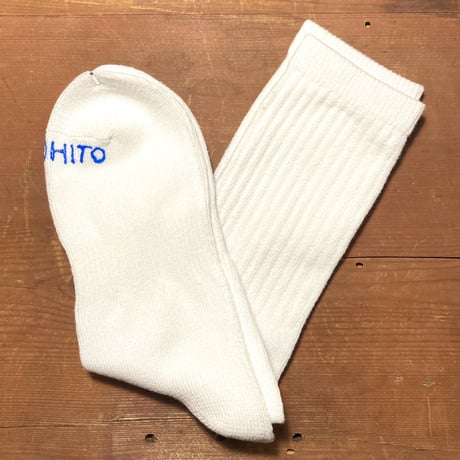 新しい人MERCHANDISE🌎ATARA©️HITO 白SOX 1PAIR