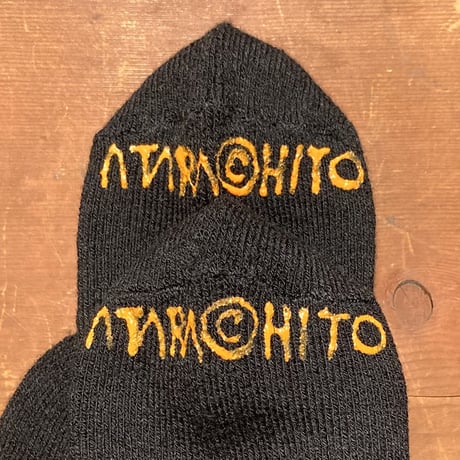 新しい人MERCHANDISE🌎ATARA©️HITO黒SOX 1PAIR