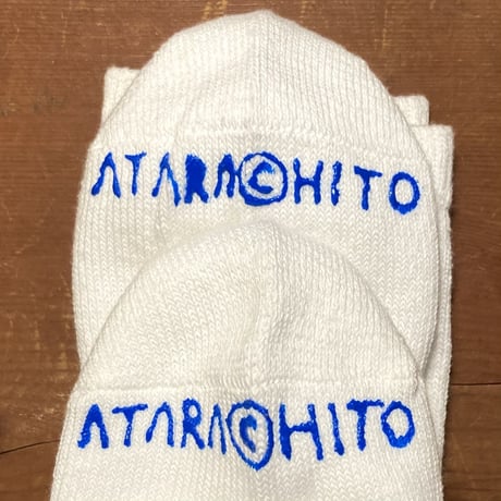 新しい人MERCHANDISE🌎ATARA©️HITO 白SOX 1PAIR