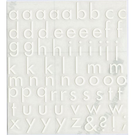 スコッチカルインレタシート　15mmセットパック　書体  ﾌﾂｰﾗﾒﾃﾞｨｳﾑ　小文字　Ｆ３３０７Ｓ－００１　ホワイト（００１裏グレー）