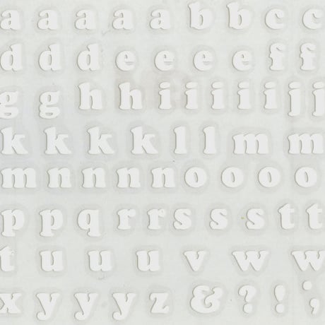 スコッチカルインレタシート　10mmセットパック　書体  クーパー　小文字　１０ＪＣ６ＢＳ－０４７　（０４７裏ホワイト）