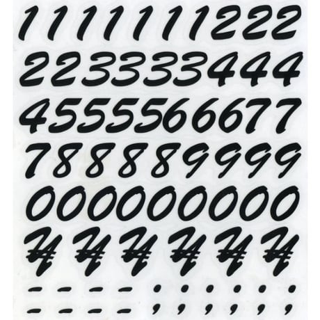 スコッチカルインレタシート　15mmセットパック　書体  ﾌﾞﾗｯｼｭｽﾌﾟﾘｸﾄ　数字　Ｂ７２００N－１２　ブラック