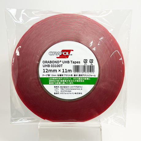 ＵＨＢアクリルフォームテープ　 ＵＨＢ０３１００Ｔ　１２×１１　１２ｍｍ×１１ｍ