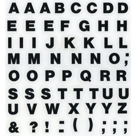 スコッチカルインレタシート　10mmセットパック　書体  ﾍﾙﾍﾞﾁｶﾎﾞｰﾙﾄﾞ　大文字　１０Ｈ０９０９Ｌ－５０３　ハイテックブラック