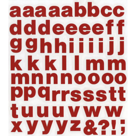 スコッチカルインレタシート　15mmセットパック　書体  ﾍﾙﾍﾞﾁｶﾎﾞｰﾙﾄﾞ　小文字　Ｈ０９０９Ｓ－６３　ゼラニウム