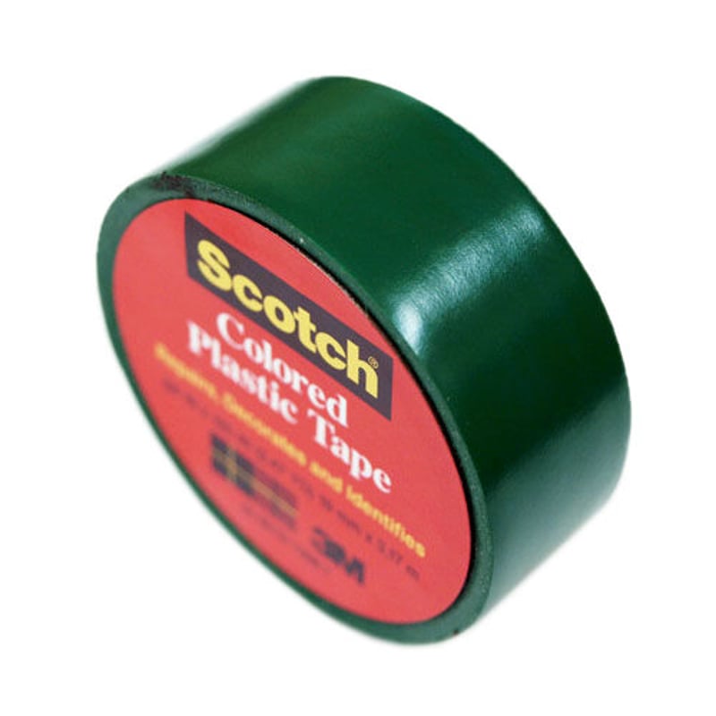 カラープラスチックテープ 190G－N 19mm×3.17m 緑 | HCP