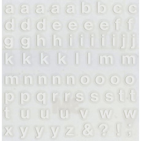 スコッチカルインレタシート　10mmセットパック　書体  ヘルベチカ　小文字　１０ＪＣ１ＢＳ－２７　マットホワイト