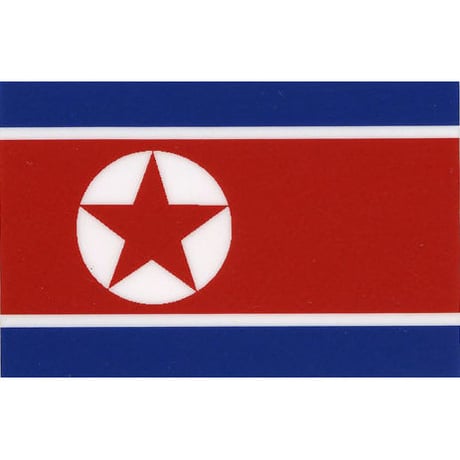 スコッチカル国旗シール　朝鮮民主主義人民共和国　Mサイズ　30mm×45mm