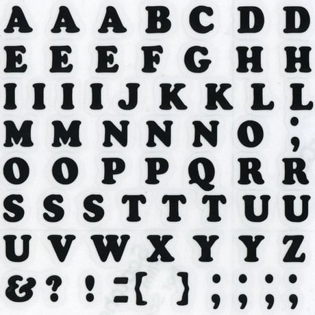 スコッチカルインレタシート　10mmセットパック　書体  クーパー　大文字　１０ＪＣ６ＢＬ－５０３　ハイテックブラック